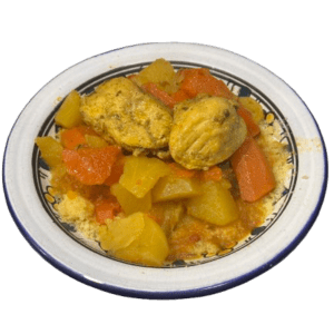 Couscous traditionnel aux légumes de saison et poulet