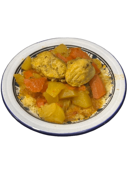 Couscous traditionnel aux légumes de saison et poulet
