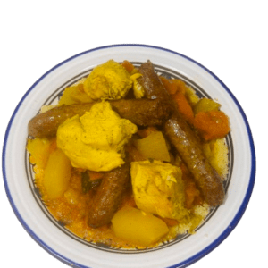 Couscous traditionnel aux légumes de saison + 2 viandes au choix